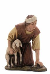 Picture of Amazed Shepherd with Lamb cm 15 (5,9 inch) Landi Moranduzzo Nativity Scene resin Statue Arabic style