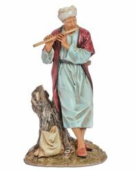Immagine di Flautista Orientale cm 20 (7,9 inch) Presepe Landi Moranduzzo Statua in resina stile Arabo