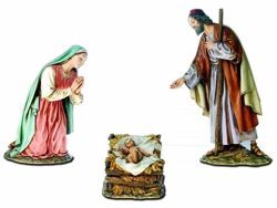 Picture of Holy Family Set 3 pieces cm 30 (11,8 inch) Landi Moranduzzo Nativity Scene resin Statues Arabic style