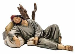 Immagine di Pastore dormiente cm 13 (5,1 inch) Presepe Landi Moranduzzo Statua in plastica PVC stile Arabo