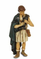 Picture of Shepherd with Flute cm 13 (5,1 inch) Landi Moranduzzo Nativity Scene plastic PVC Statue Arabic style