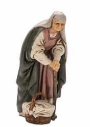 Picture of Old Woman with Stick cm 13 (5,1 inch) Landi Moranduzzo Nativity Scene plastic PVC Statue Arabic style