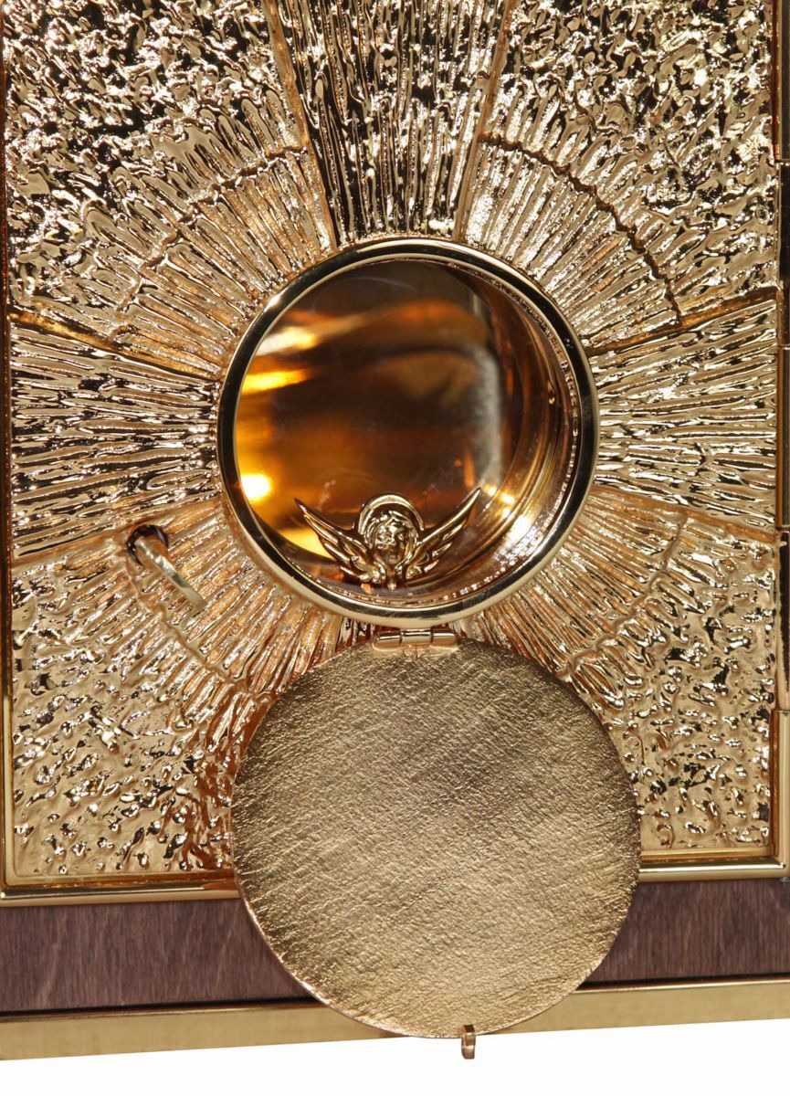 Medium size Altar Tabernacle with Exposition cm 25x25x28 (9,8x9,8x11,0 ...