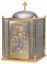 Picture of Altar Tabernacle cm 83x51x51 (32,7x20,1x20,1 inch) Crucifixion Trinity Agnus Dei in brass with bicolor Door internal light Silver for Church