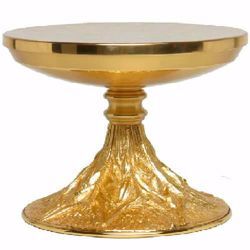 Immagine di Tronetto Base per Ostensorio da Altare H. cm 15 (5,9 inch) Raggi di luce stilizzati in ottone Oro Argento 