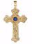 Picture of Episcopal pectoral Cross cm 10x6 (3,9x2,4 inch) Crown of Thorns Lapis Lazuli in brass Gold Silver Bicolor Bishop’s Cross