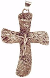 Immagine di Croce pettorale episcopale cm 10x7,5 (3,9x3,0 inch) Gesù crocifisso in Argento 800/1000 Oro Argento Croce vescovile