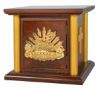 Imagen de Sagrario de mesa cm 35x35x33 (13,8x13,8x13,0 inch) Agnus Dei de madera Oro Tabernáculo de Altar Iglesia