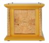 Imagen de Sagrario de mesa pequeño 4 Columnas cm 33x33x31 (13,0x13,0x12,2 inch) Cruz IHS Rayos de Luz de madera Oro Tabernáculo de Altar Iglesia