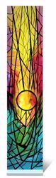 Imagen de Pequeña vidriera Sol Naciente Coloreada cm 18x4 (7,5x1,6 inch) Decoración in plexiglass Ceramica Centro Ave Loppiano