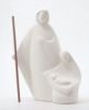 Immagine di Presepe Sacra Famiglia Nives 18 cm Centro Ave Loppiano ceramica bianca 