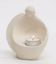 Immagine di Angelo della Veglia con candela tealight  cm 13,5 (5,3 inch) Scultura in argilla refrattaria bianca Ceramica Centro Ave Loppiano