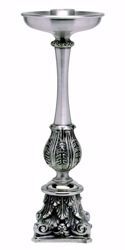Picture of Tall Altar Candlestick H. cm 41 (16,1 inch) Baroque style in brass Gold Silver liturgical Candle Holder for Church 