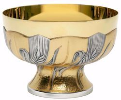 Immagine di Patena Pisside liturgica H. cm 13 (5,1 inch) Spighe di Grano in ottone cesellato Argento Bicolor 