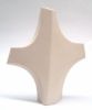 Picture of Resurrected Christ Cross cm 14 (5,5 inch) Sculpture in white refractory clay Ceramica Centro Ave Loppiano