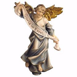 Picture of Blue Glory Angel cm 10 (3,9 inch) hand painted Ulrich Nativity Scene Val Gardena wooden Statue baroque style