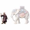 Picture of Standing Elephant Driver cm 10 (3,9 inch) hand painted Ulrich Nativity Scene Val Gardena wooden Statue baroque style