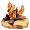 Picture of Fire cm 10 (3,9 inch) hand painted Ulrich Nativity Scene Val Gardena wooden Statue baroque style