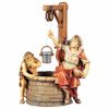 Picture of Fountain group 3 Pieces cm 10 (3,9 inch) hand painted Ulrich Nativity Scene Val Gardena wooden Statues baroque style