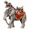 Picture of Elephant Group with juwels saddle 3 Pieces cm 10 (3,9 inch) hand painted Ulrich Nativity Scene Val Gardena wooden Statues baroque style