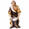 Picture of Shepherd with salt cm 10 (3,9 inch) hand painted Ulrich Nativity Scene Val Gardena wooden Statue baroque style