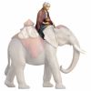 Picture of Sitting elephant driver Comet Nativity 10 cm (3,9 inch) oil painted wood