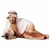 Picture of Sitting Shepherd with pipe cm 10 (3,9 inch) hand painted Comet Nativity Scene Val Gardena wooden Statue traditional Arabic style