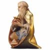 Picture of Melchior Saracen Wise King kneeling cm 10 (3,9 inch) hand painted Saviour Nativity Scene Val Gardena wooden Statue traditional style