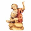 Picture of Sitting Boy at Fireplace Ulrich Nativity 12 cm (4,7 inch) oil painted wood