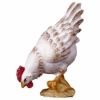 Imagen de Gallina picante cm 12 (4,7 inch) Belén Ulrich pintado a mano Estatua artesanal de madera Val Gardena estilo barroco