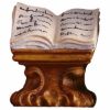 Picture of Book on console cm 12 (4,7 inch) hand painted Ulrich Nativity Scene Val Gardena wooden Statue baroque style