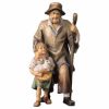 Picture of Herder with Girl cm 12 (4,7 inch) hand painted Ulrich Nativity Scene Val Gardena wooden Statue baroque style