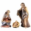 Picture of Holy Family 4 pieces Saviour Nativity 12 cm (4,7 inch) oil painted wood