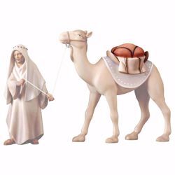 Imagen de Sillín para Camello de pie cm 12 (4,7 inch) Belén Redentor pintado a mano Estatua artesanal de madera Val Gardena estilo tradicional