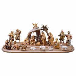 Picture of Saviour Nativity Set 25 Pieces cm 12 (4,7 inch) hand painted Val Gardena wooden Statues