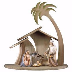 Picture of Comet Nativity Set 7 Pieces cm 16 (6,3 inch) hand painted Val Gardena wooden Statues