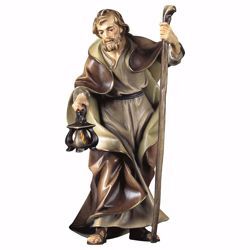 Immagine di San Giuseppe cm 50 (19,7 inch) Presepe Ulrich dipinto a mano Statua artigianale in legno Val Gardena stile barocco