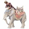 Picture of Sitting elephant driver Ulrich Nativity 23 cm (9,1 inch) oil painted wood