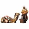 Immagine di Gruppo cammello sdraiato 2 pezzi Presepe Ulrich 23 cm legno dipinto a olio