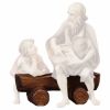 Immagine di Panchina Presepe Ulrich 23 cm legno dipinto a olio