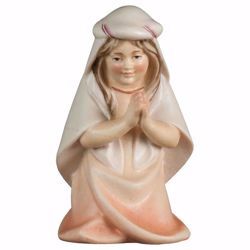 Picture of Kneeling Girl that prays cm 10 (3,9 inch) hand painted Comet Nativity Scene Val Gardena wooden Statue traditional Arabic style