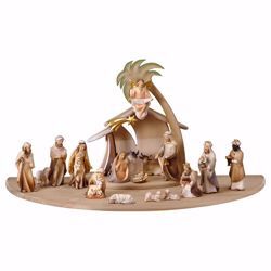 Picture of Comet Nativity Set 22 Pieces cm 10 (3,9 inch) hand painted Val Gardena wooden Statues