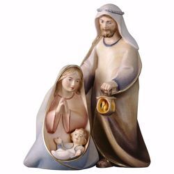 Picture of Holy Family 3 pieces cm 12 (4,7 inch) hand painted Comet Nativity Scene Val Gardena wooden Statues traditional Arabic style