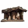 Immagine di Presepe completo Cometa 8 pezzi 12 cm legno dipinto a olio