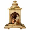 Immagine di Presepe completo Cometa 5 pezzi 12 cm legno dipinto a olio