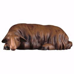 Picture of Sleeping Black Sheep cm 16 (6,3 inch) hand painted Comet Nativity Scene Val Gardena wooden Statue traditional Arabic style