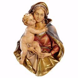 Immagine di Busto Madonna cm 55 (21,7 inch) Statua da parete dipinta ad olio in legno Val Gardena