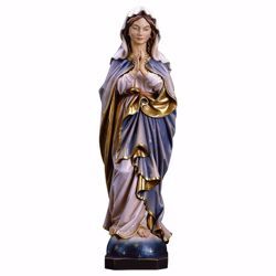 Immagine di Madonna Immacolata che prega cm 10 (3,9 inch) Statua dipinta ad olio in legno Val Gardena