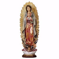 Imagen de Madonna Nuestra Señora de Guadalupe cm 180 (70,9 inch) Estatua pintada al óleo madera Val Gardena