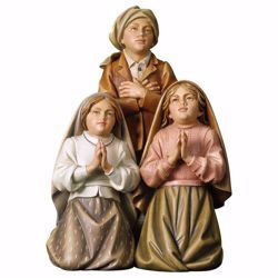 Picture of Three Little Shepherds of Fatima Group cm 10 (3,9 inch) wooden Statue oil colours Val Gardena